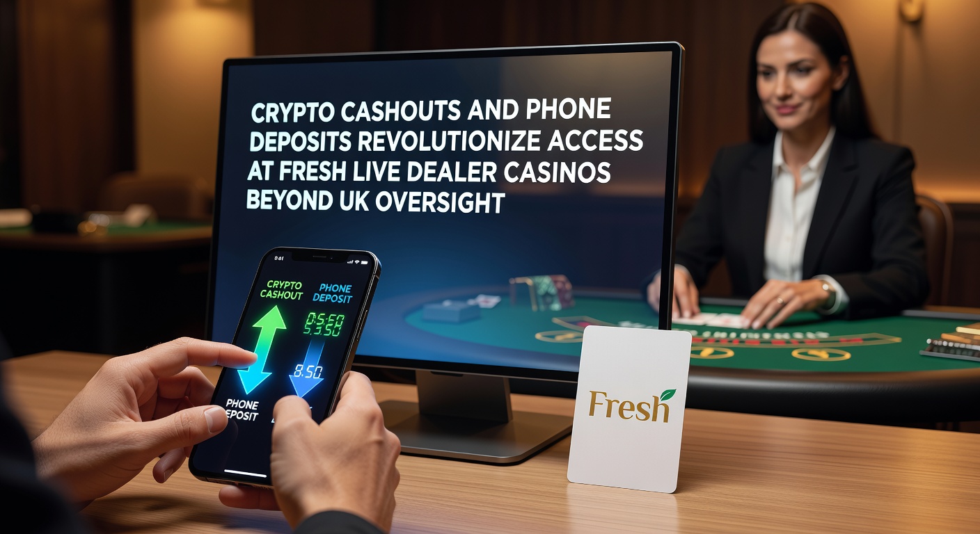 Dynamic live dealer roulette table illuminated by cryptocurrency icons and mobile phone deposit interfaces, showcasing seamless offshore gaming access