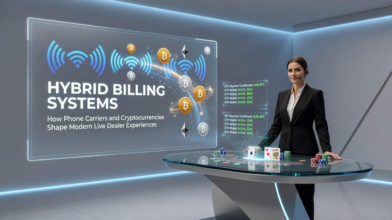 Hybrid billing systems combining phone carrier payments and cryptocurrency transactions for live dealer casino platforms