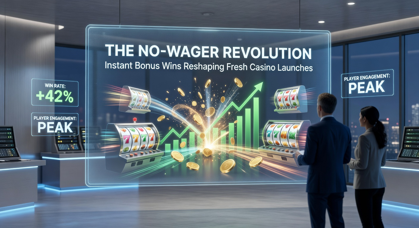 Vibrant digital graphic showing instant bonus explosions on a casino slot screen, symbolizing no-wager wins lighting up new platforms